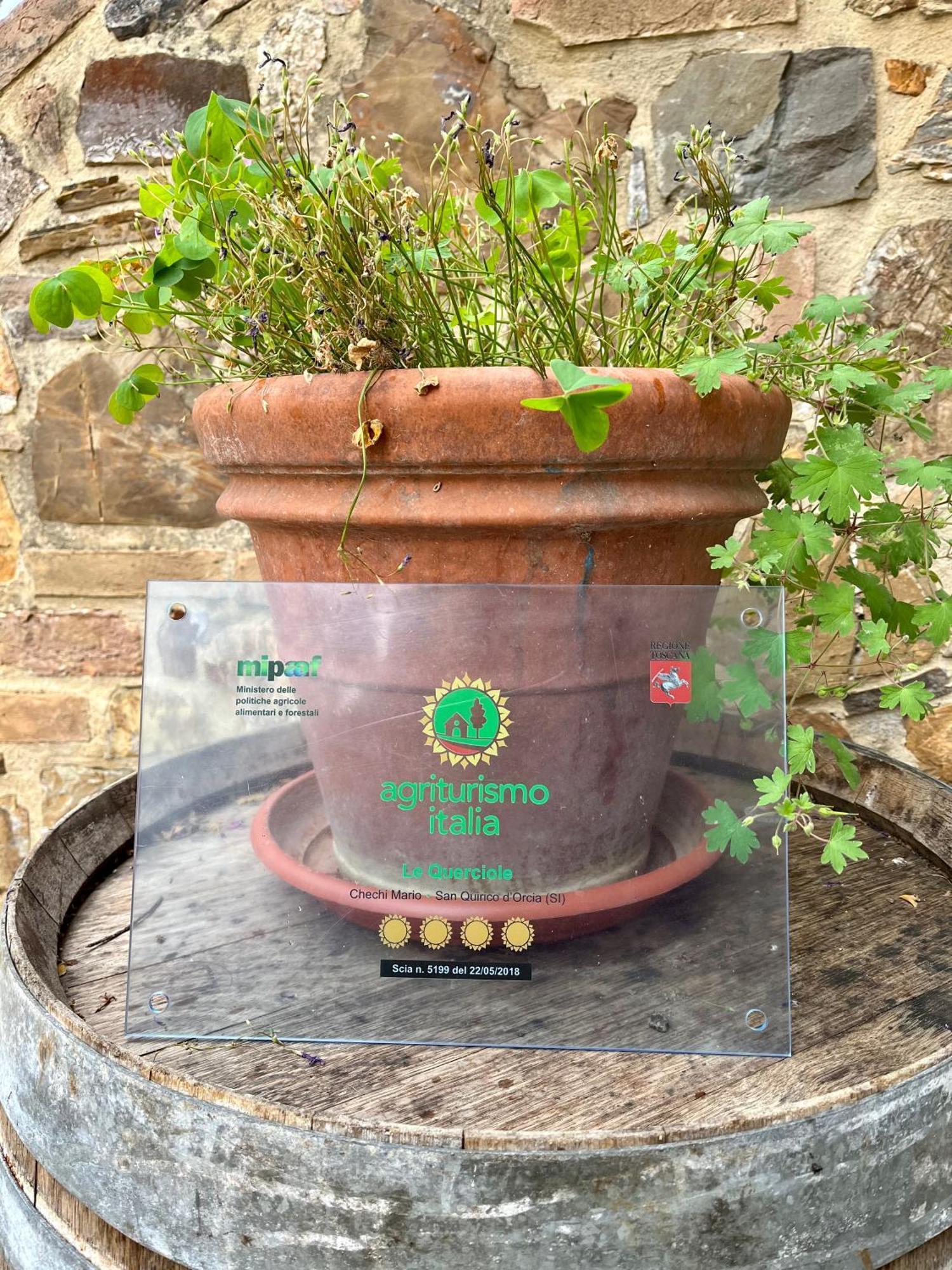 Agriturismo Le Querciole In Val D'Orcia บาโญวีโญนี ภายนอก รูปภาพ